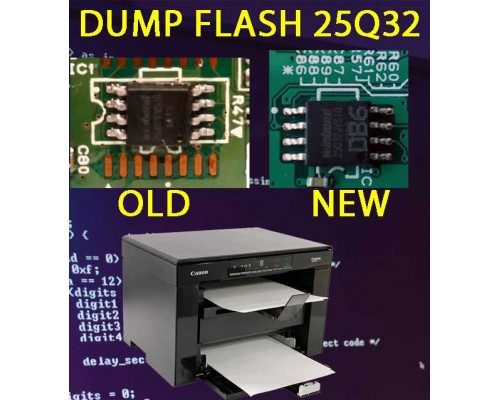 Дамп SPI 25q32 для Canon MF3010 новой и старой ревизии плат форматера Дамп SPI 25q32 для Canon MF3010 новой и старой ревизии плат форматера