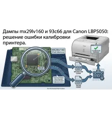 Дампы  mx29lv160 и  93c66 для Canon LBP5050: решение ошибки калибровки принтера