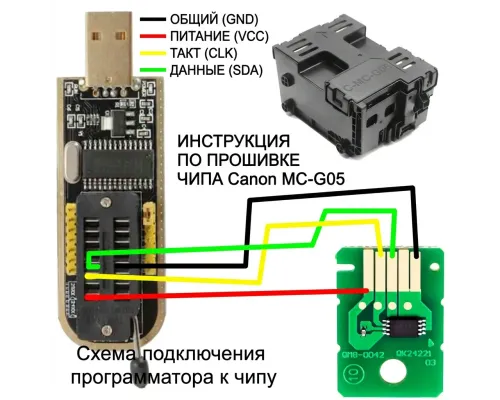 Прошивка (дамп) для сброса ошибки абсорбера Canon MC-G05 (GX1030, GX1050, GX1080, GX2030, GX2050, GX2080)