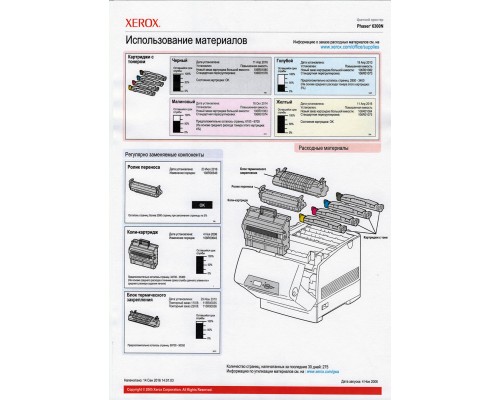 Сброс счетчика фотобарабана (Imaging Unit) на Xerox Phaser 6300 / 6350 / 6360